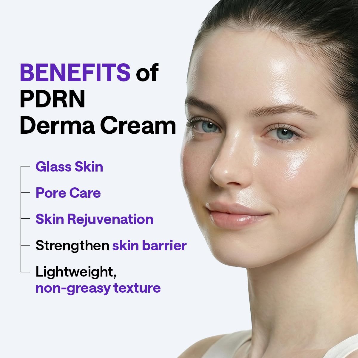 Mediheal Derma Cream PDRN hydration close-up highlighting deep moisture.