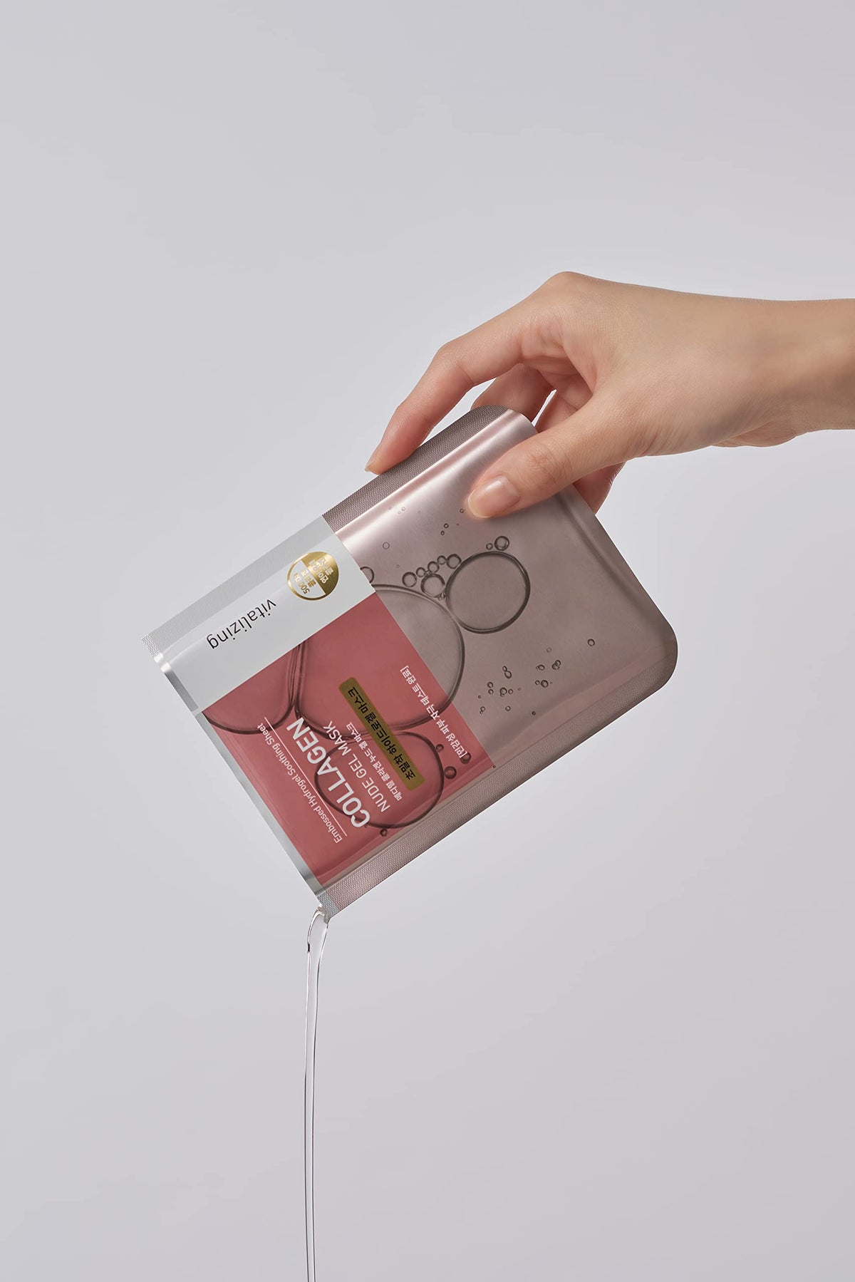 Mediheal Firming Nude Gel Mask hydrogel material provides gentle, long-lasting hydration
