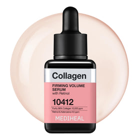 Mediheal Firming Volume Serum bottle front shows premium packaging for daily firming routine.