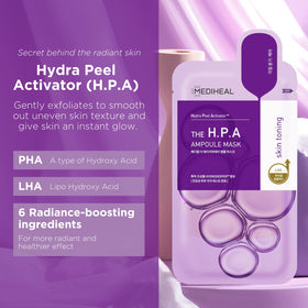 Mediheal HPA Ampoule Mask applying position demonstrates secure face fit