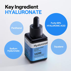 Mediheal Hyaluronate Hydrate Serum ingredients emphasize hyaluronic acid benefits.