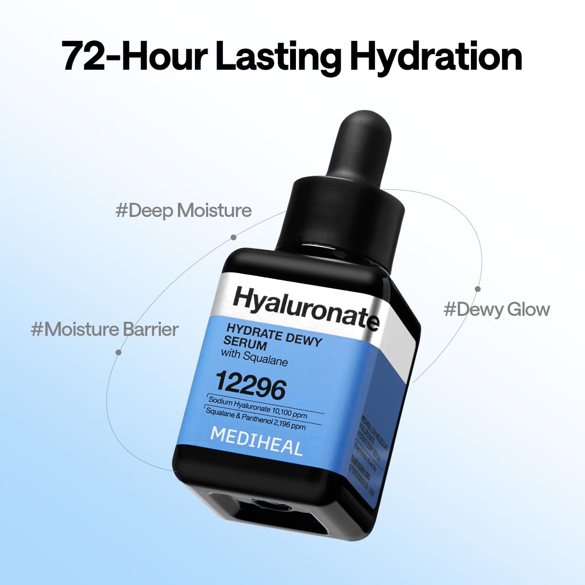 Mediheal Hyaluronate Hydrate Serum small drops enable controlled application.