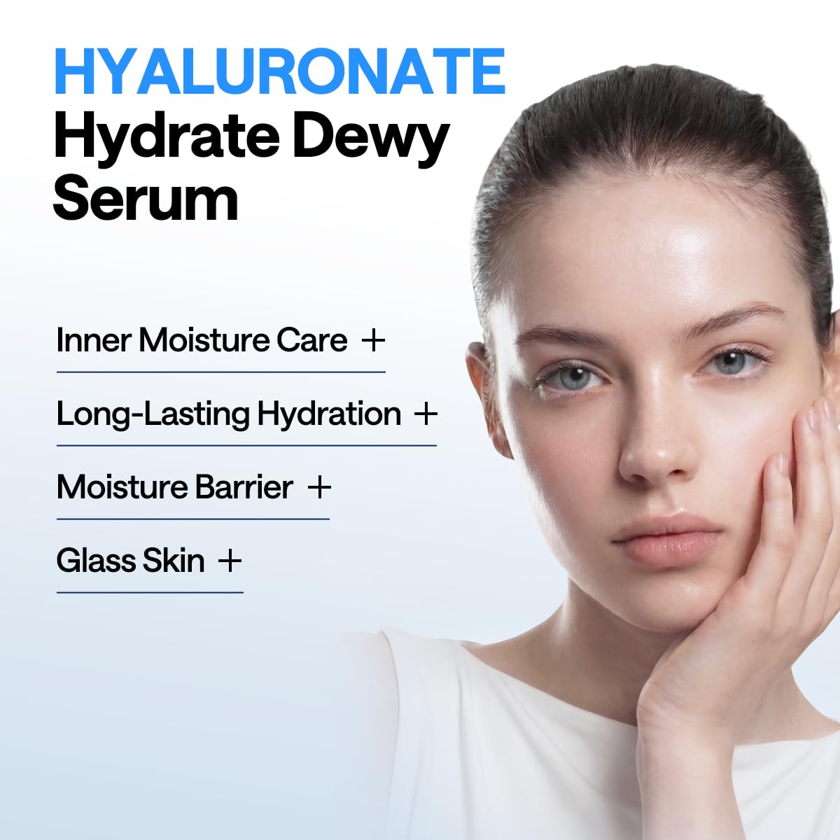 Mediheal Hyaluronate Hydrate Serum texture close-up suggests smooth, hydrating skin support.