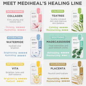 Mediheal Madecassoside sheet mask fits all face shapes for comfortable hydration.
