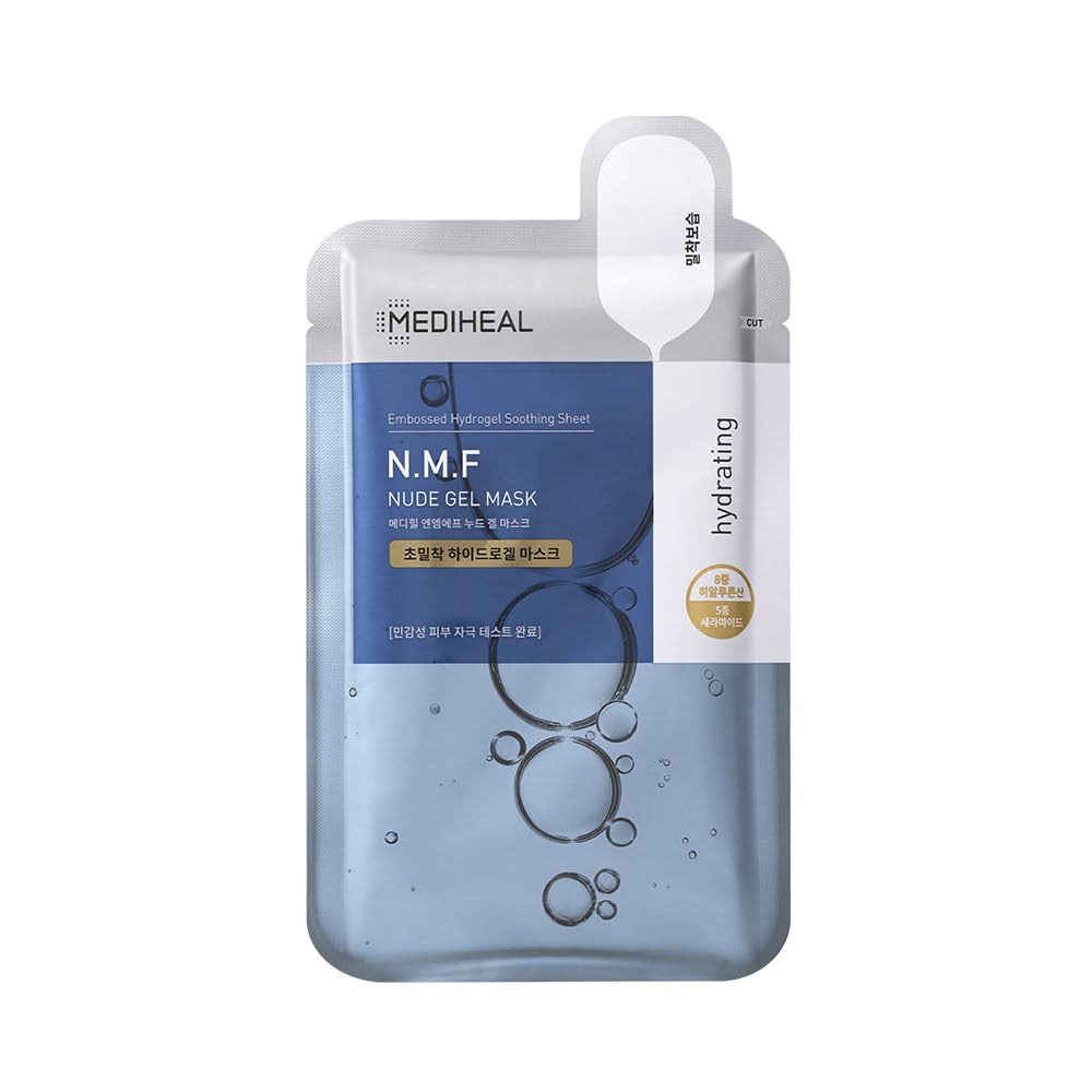 Mediheal NMF Nude Mask aqua cooling complex provides refreshing relief.