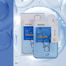 Mediheal NMF Nude Mask with ceramides and panthenol soothes skin.