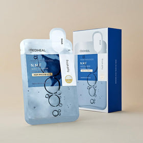 Mediheal NMF Nude Mask deep moisturization from hyaluronic acids and ceramides.