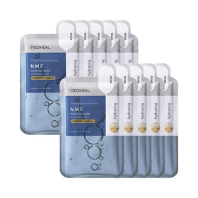 Mediheal NMF Nude Mask embossed hydrogel sheet for full-face hydration.