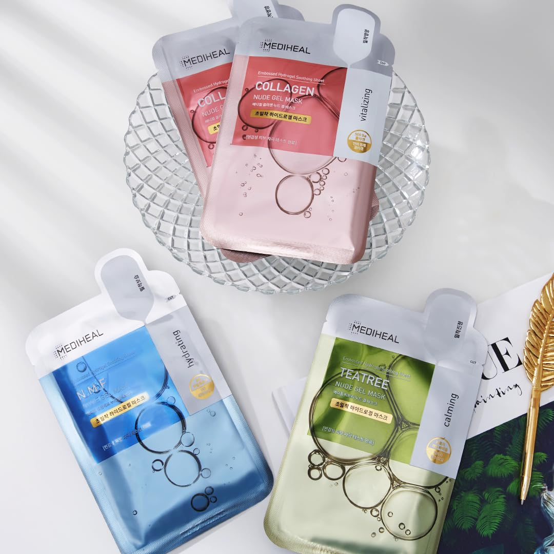 Mediheal NMF Nude Mask cooling relief after masking or sun exposure.