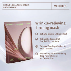 Close-up of retinol-collagen micro-particles in the mask.