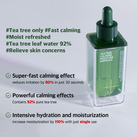 Mediheal Teatree Calming Ampoule dispense demonstrates quick, easy application control.