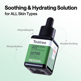 Mediheal Teatree Calming Serum with tea tree extract aiding balanced oil and calm skin