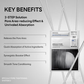 Mediheal Two-step routine layout emphasizes fusion of ampoule and mask.
