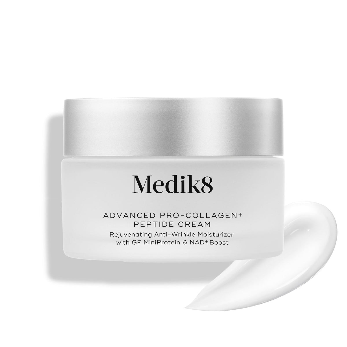 Medik8 Advanced Pro Collagen Peptide Cream jar front showing premium packaging and hydration power