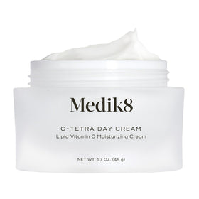 Medik8 C-Tetra Day Cream tube closeup for hydration and protection.