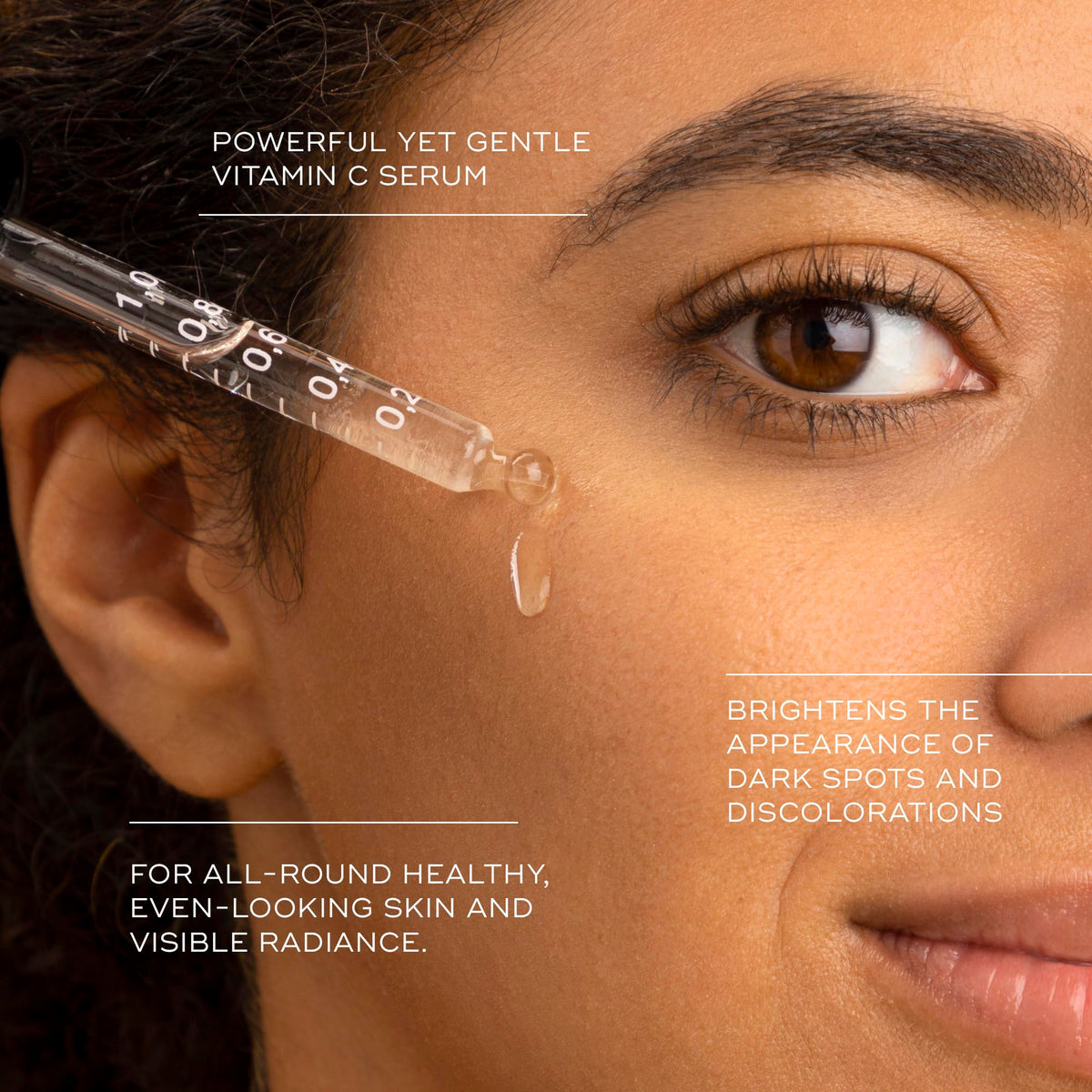 Medik8 C-Tetra Luxe ingredients and bottle highlight vegan gluten-free formulation for smoother texture
