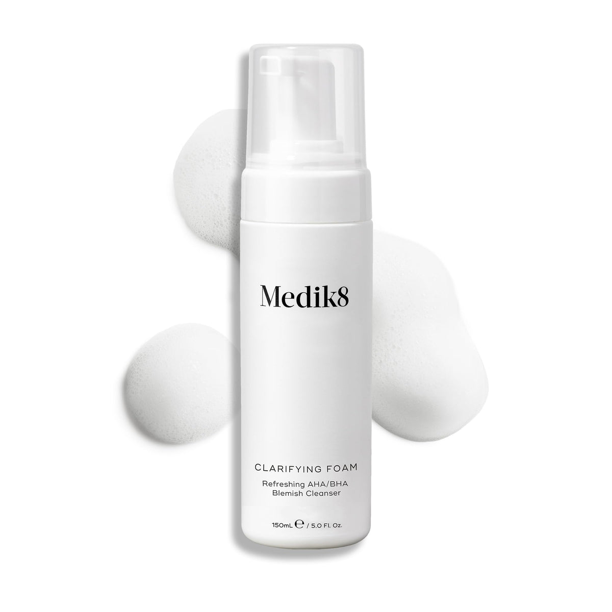 Medik8 Clarifying Foam on skin after wash showing refreshed texture