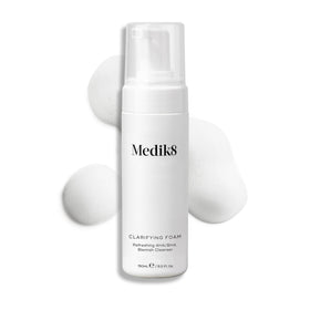 Medik8 Clarifying Foam on skin after wash showing refreshed texture