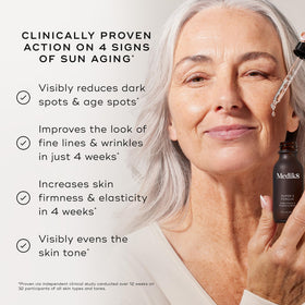 Medik8 Super C Ferulic serum application close-up on clean skin for hydration