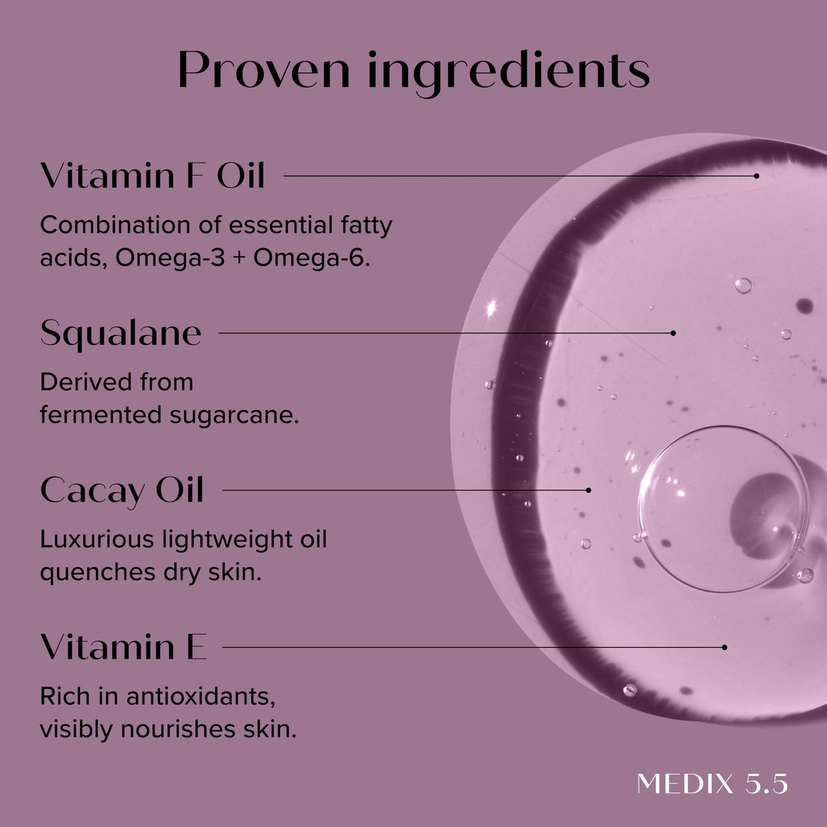 Medix 5.5 barrier activation demonstrates skin resilience and smoothness.