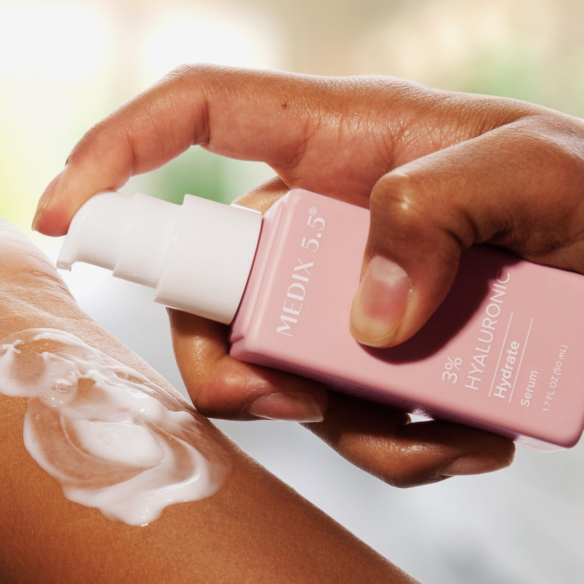 Serving suggestion: booster blended with Medix 5.5 body moisturizer in routine.