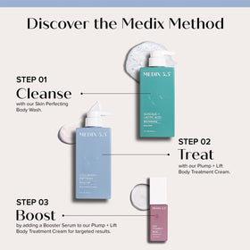Medix 5.5 exfoliating face wash pump closeup showing texture and lather
