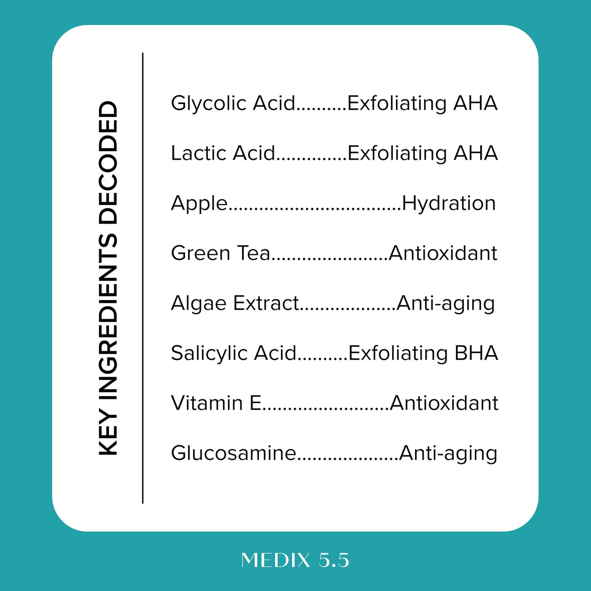 Medix 5.5 fragrance-free exfoliant bottle on vanity for gentle daily care