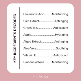 Medix 5.5 booster applied on forearm for even hydration coverage.