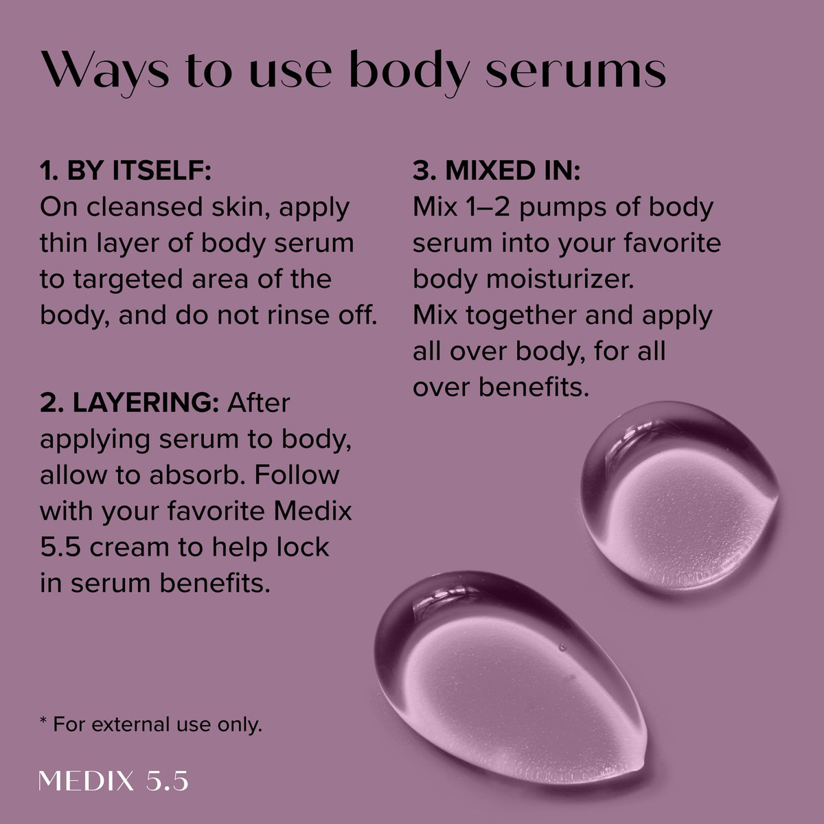 Medix 5.5 booster blends with creams for enhanced moisturization.
