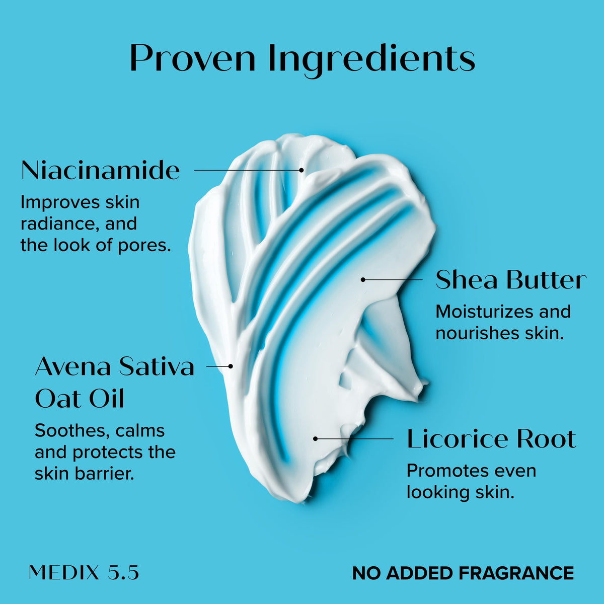 Medix 5.5 shea butter cream jar showing rich, long-lasting moisturization