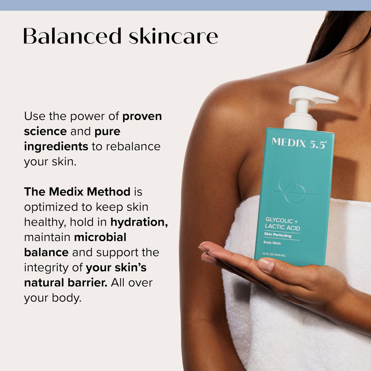 Medix 5.5 wash scent of peppermint and eucalyptus in the air.