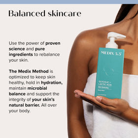 Medix 5.5 wash scent of peppermint and eucalyptus in the air.