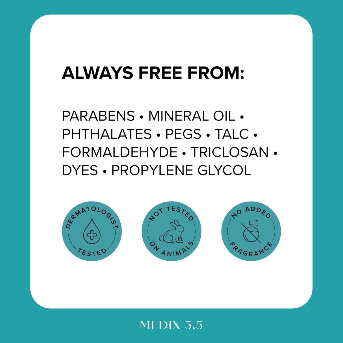 Medix 5.5 packaging with safe-use icons communicates accessibility