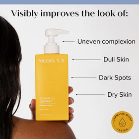 Medix 5.5 Vitamin C face moisturizer in a tube for daily use.