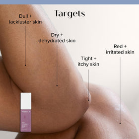 Dropper releasing Medix 5.5 Vitamin F booster for targeted moisture.