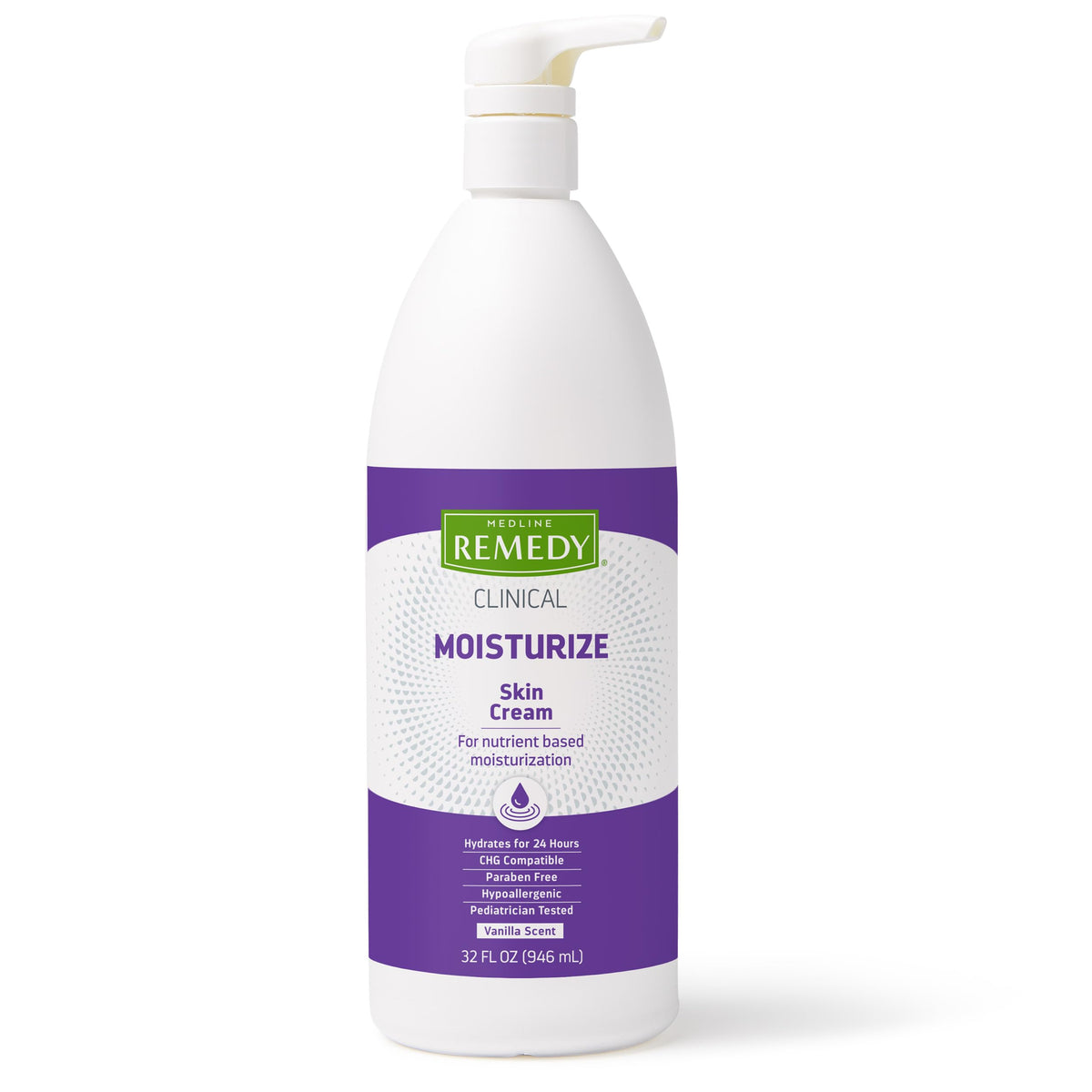 Medline Remedy Clinical Skin Cream bottle with large 32 oz packaging for home or clinical use.