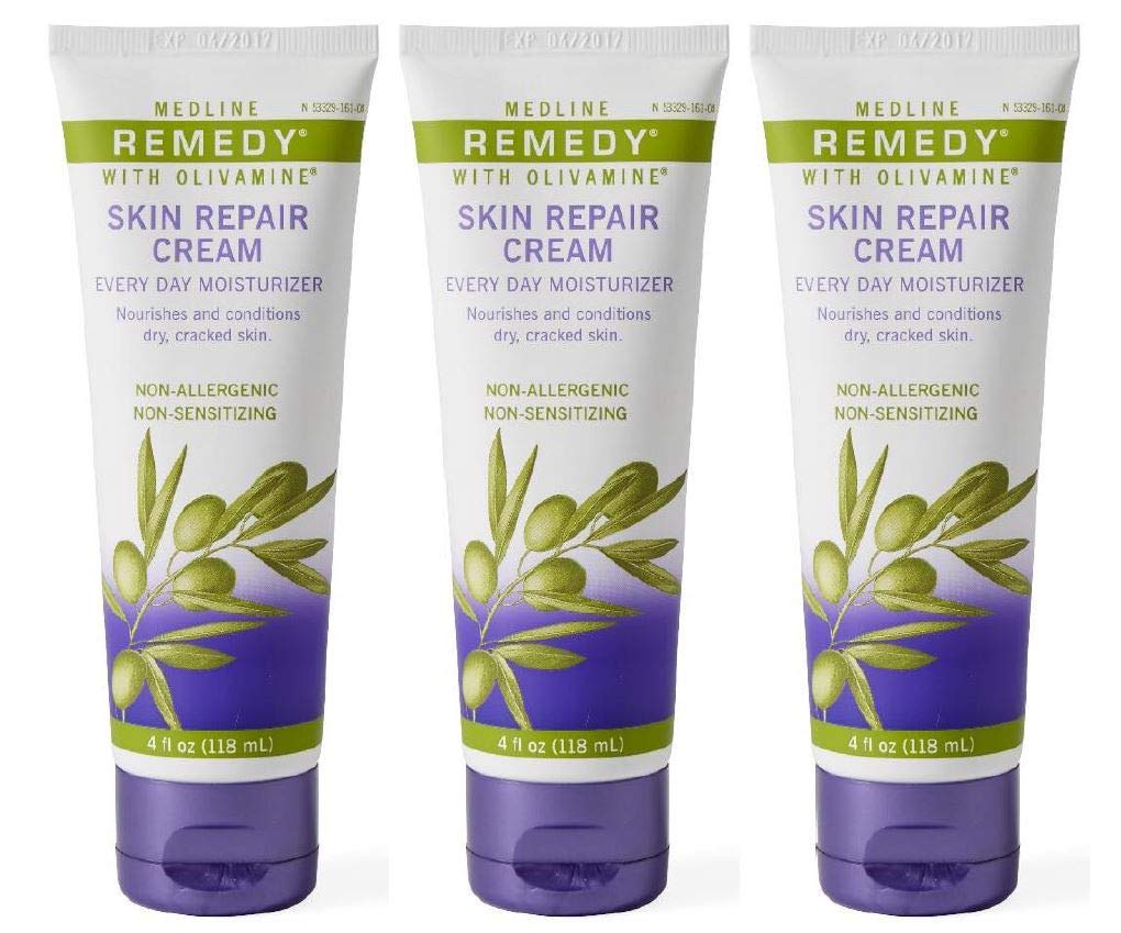 Medline Remedy Skin Repair Cream tube front with logo; nourishing hand care.