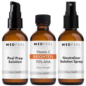 Medpeel 70% peel bottle for at-home brightening routine.