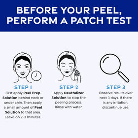 Medpeel application with gloves preparing to treat skin.