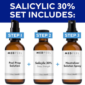 Patch-test prep before MedPeel 30% peel application.