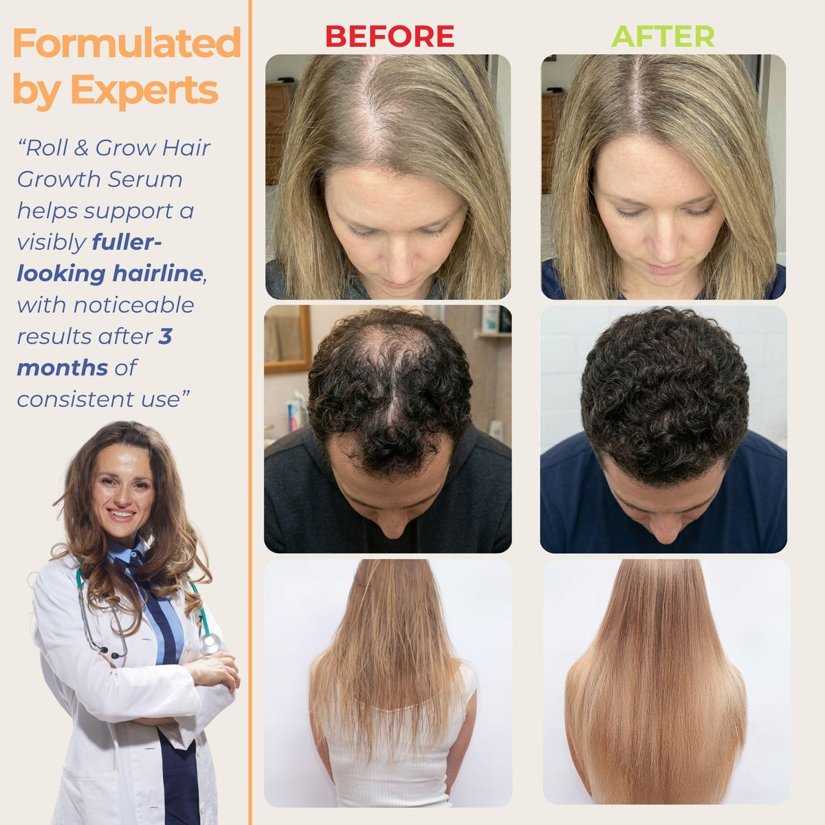 Biotin and protein label highlights nourishing support for hair texture