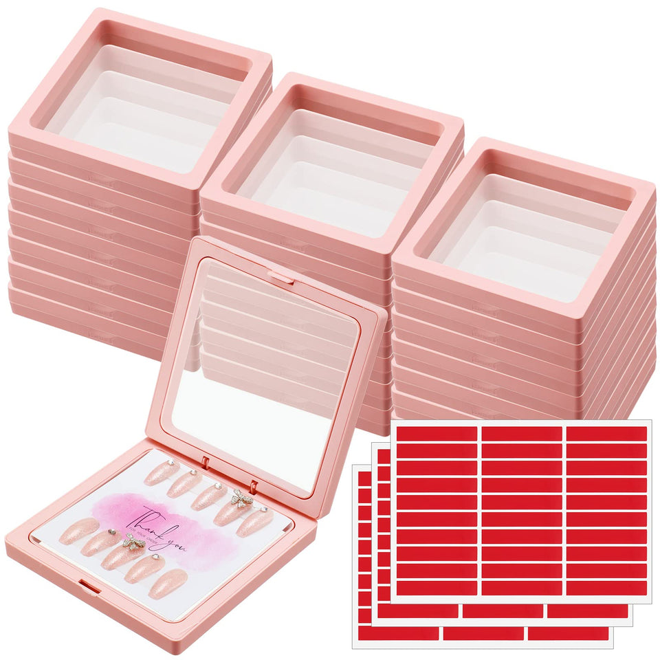 Meekoo 30-pcs press-on nail packaging box, compact and portable for salon or home use.