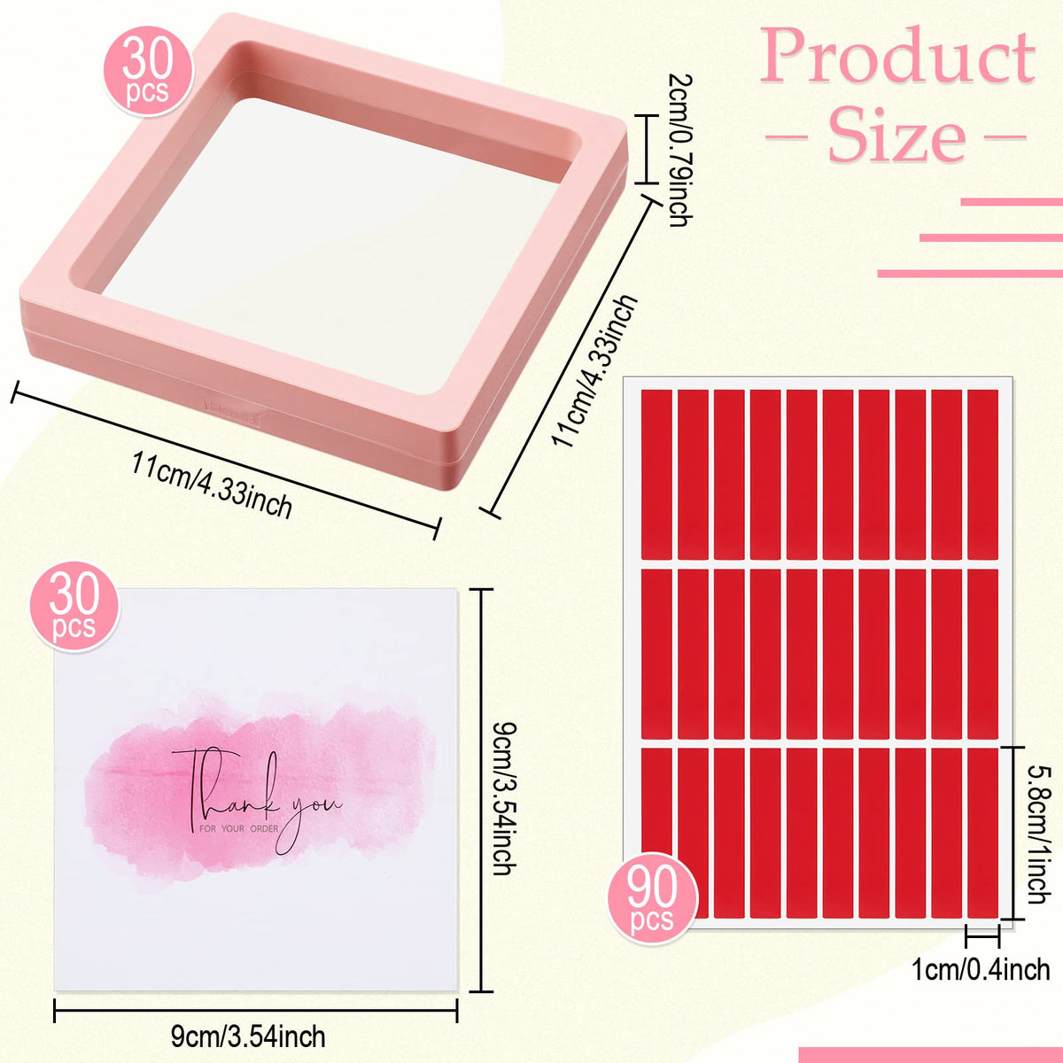 Meekoo 90-pcs adhesive double-sided tape, pre-cut for quick nail applications.