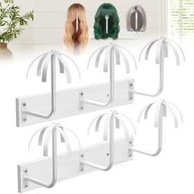 MEEMENG wig holder wall-mounted shelf keeps wigs organized and tangle-free.