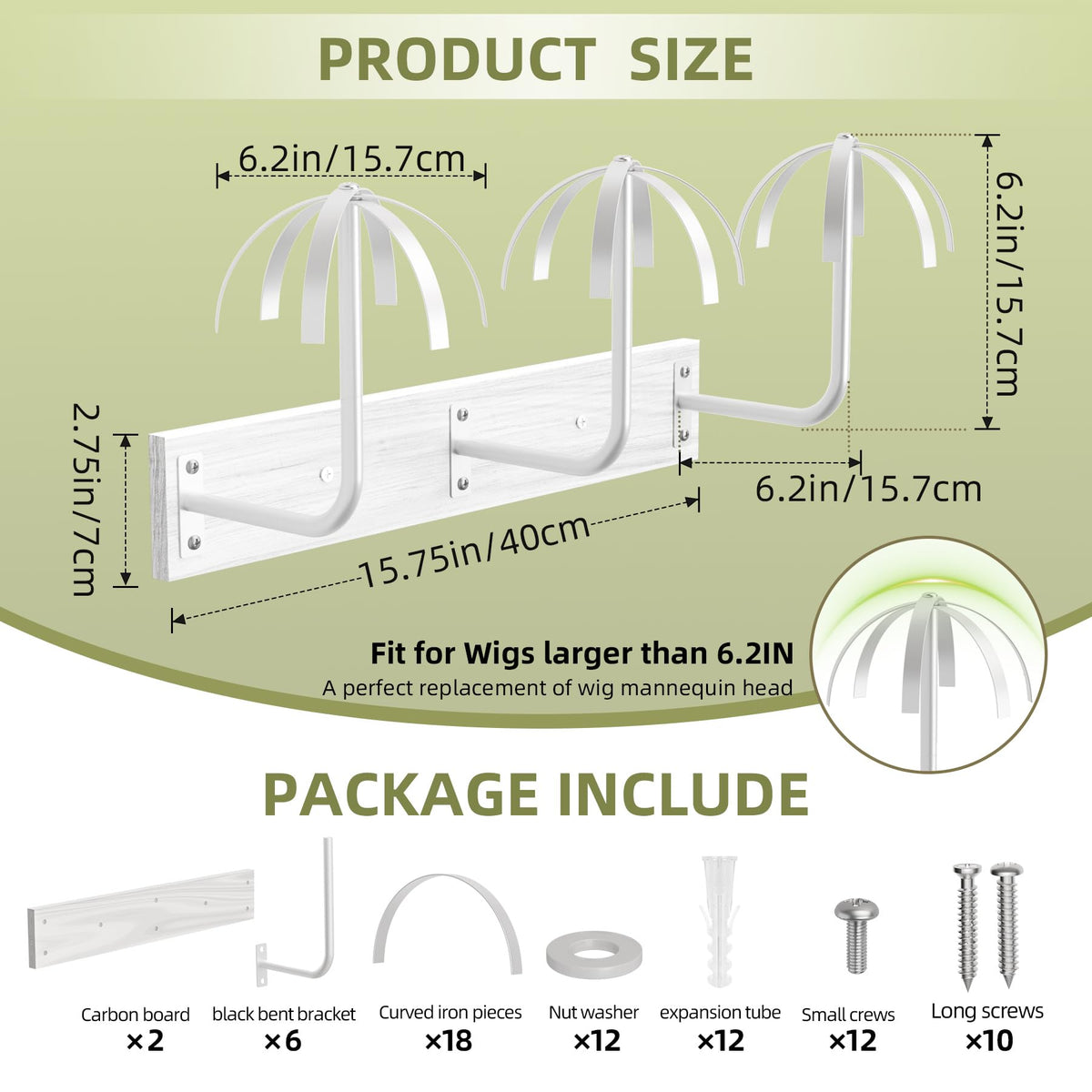MEEMENG wig storage six wigs display provides secure drying and quick access.