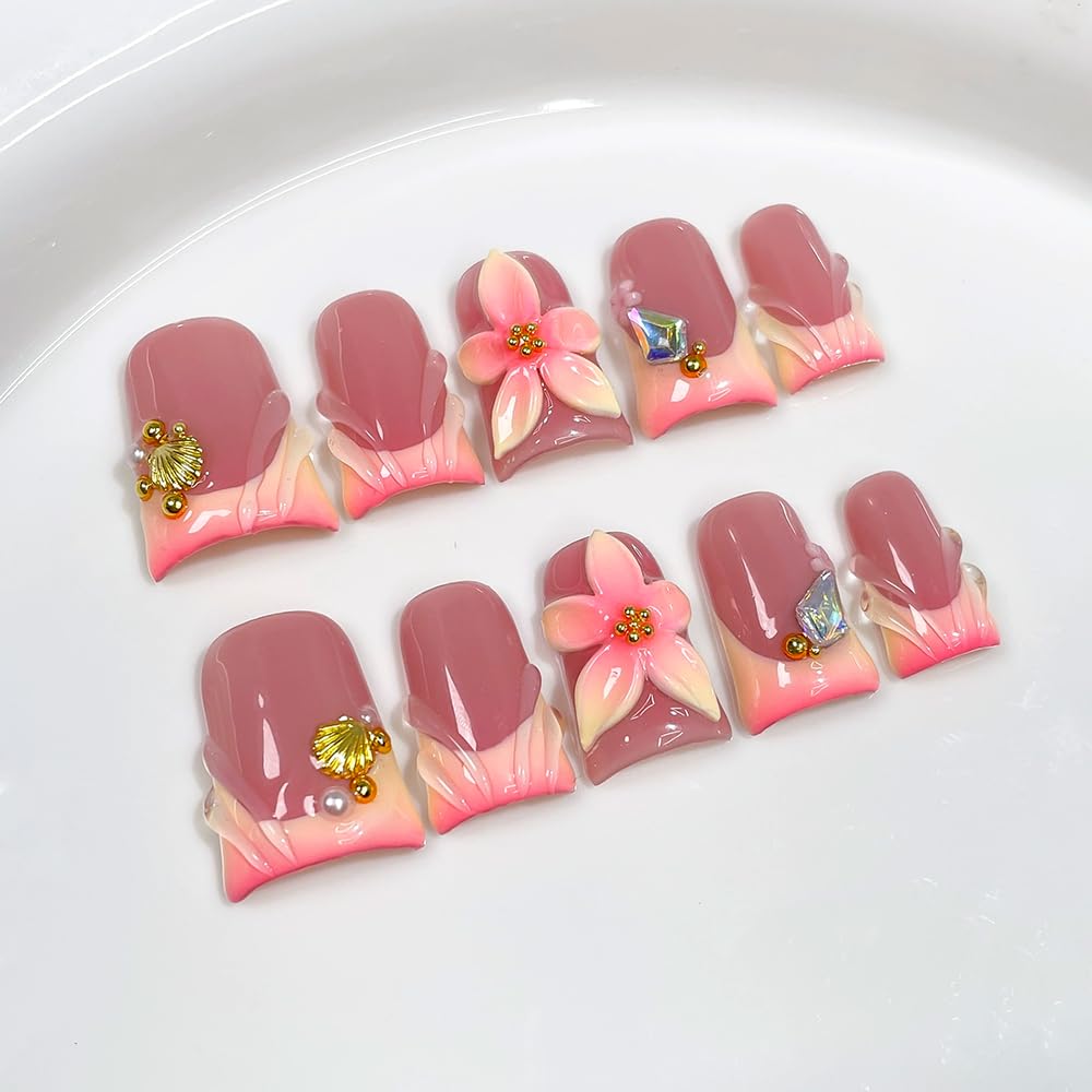 Meemooron Duck Medium nails kit contents show jelly glue stickers for quick, mess-free application