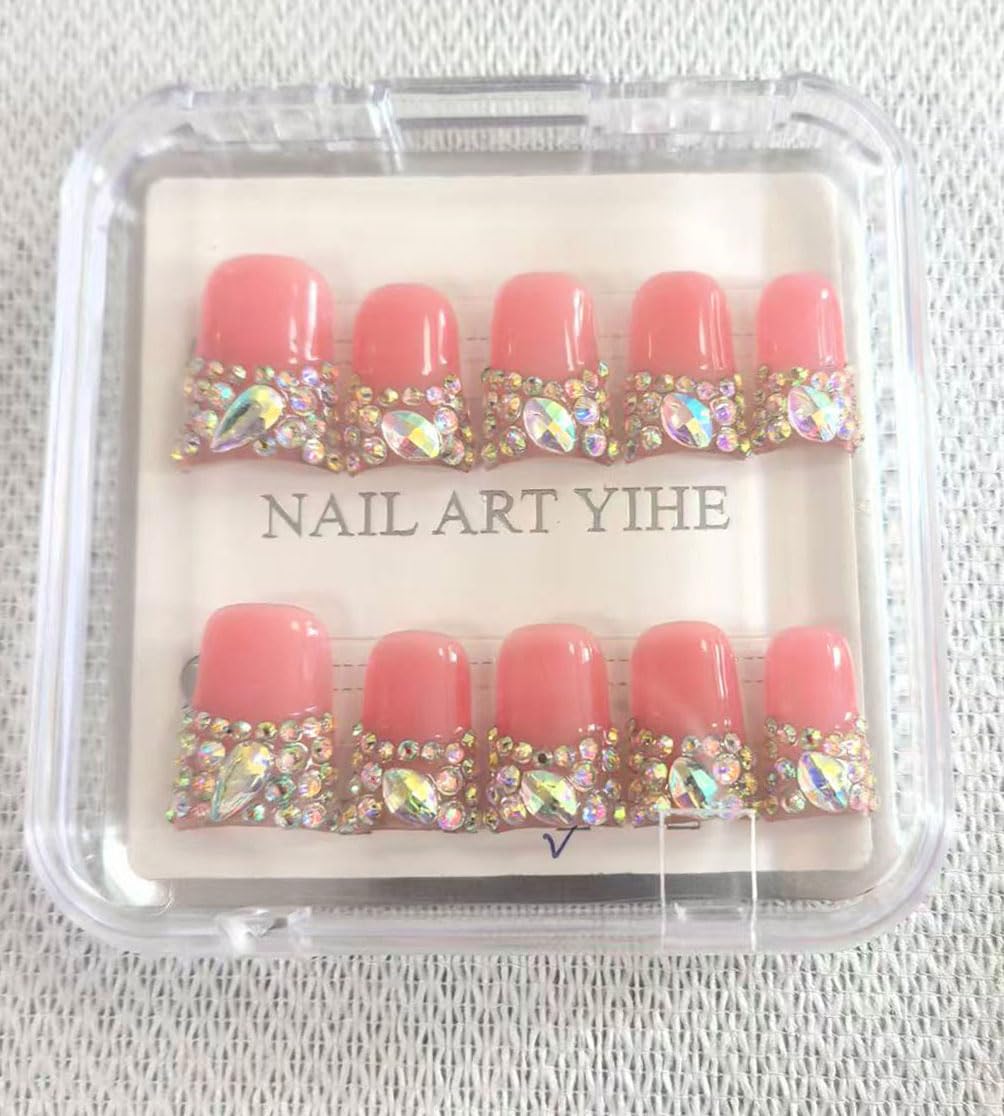 Meemooron Duck Nails pink glossy finish for a polished look.