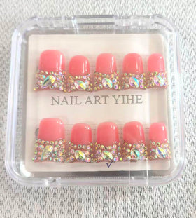 Meemooron Duck Nails pink glossy finish for a polished look.