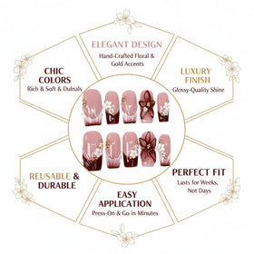 Meemooron glossy finish nails with durable color