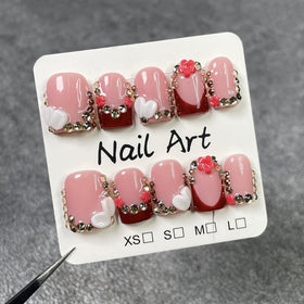 Meemooron 10-piece kit with jelly glue stickers and wooden cuticle stick.
